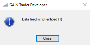 Data Feed error