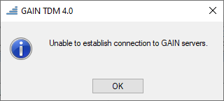 unable to establish connection...